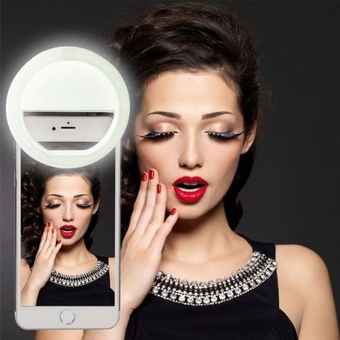 Selfie LED Ringlight til Smartphones | Genopladelig
