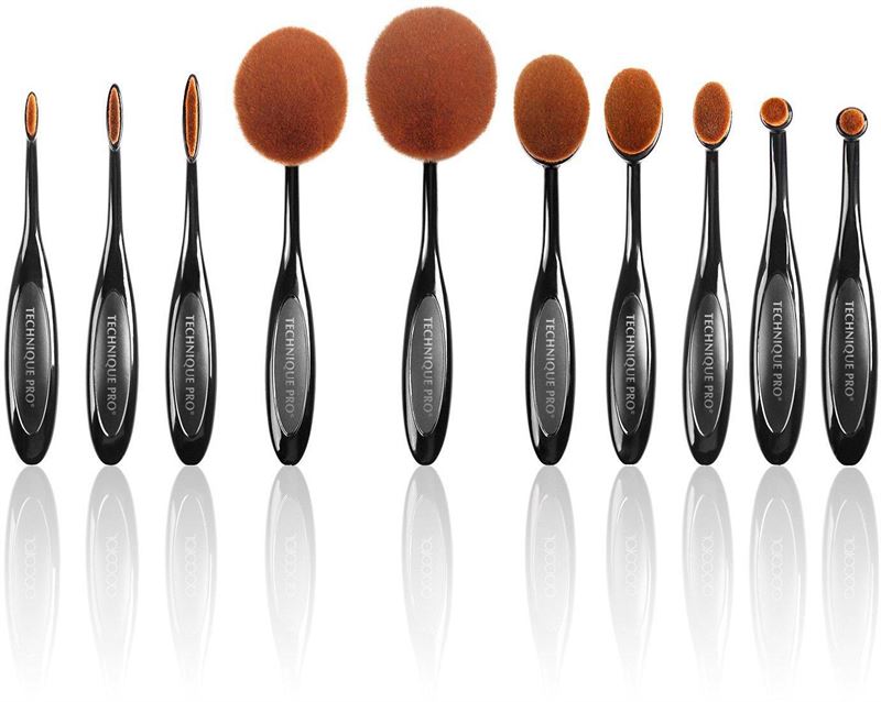 Ovalbørster til Makeup | 10 stk