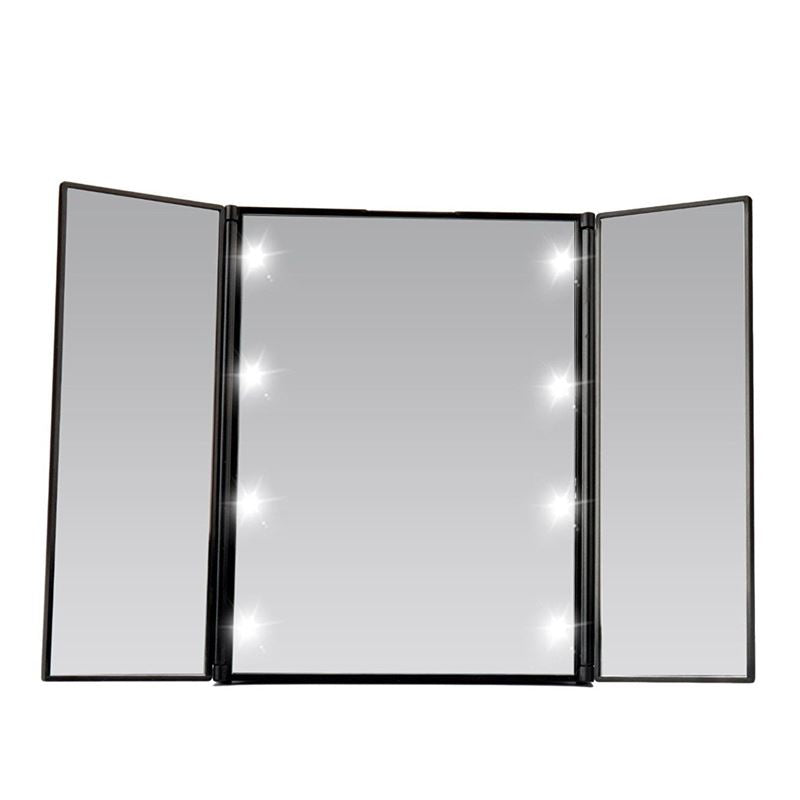 Folde Makeup Spejl med LED Lys